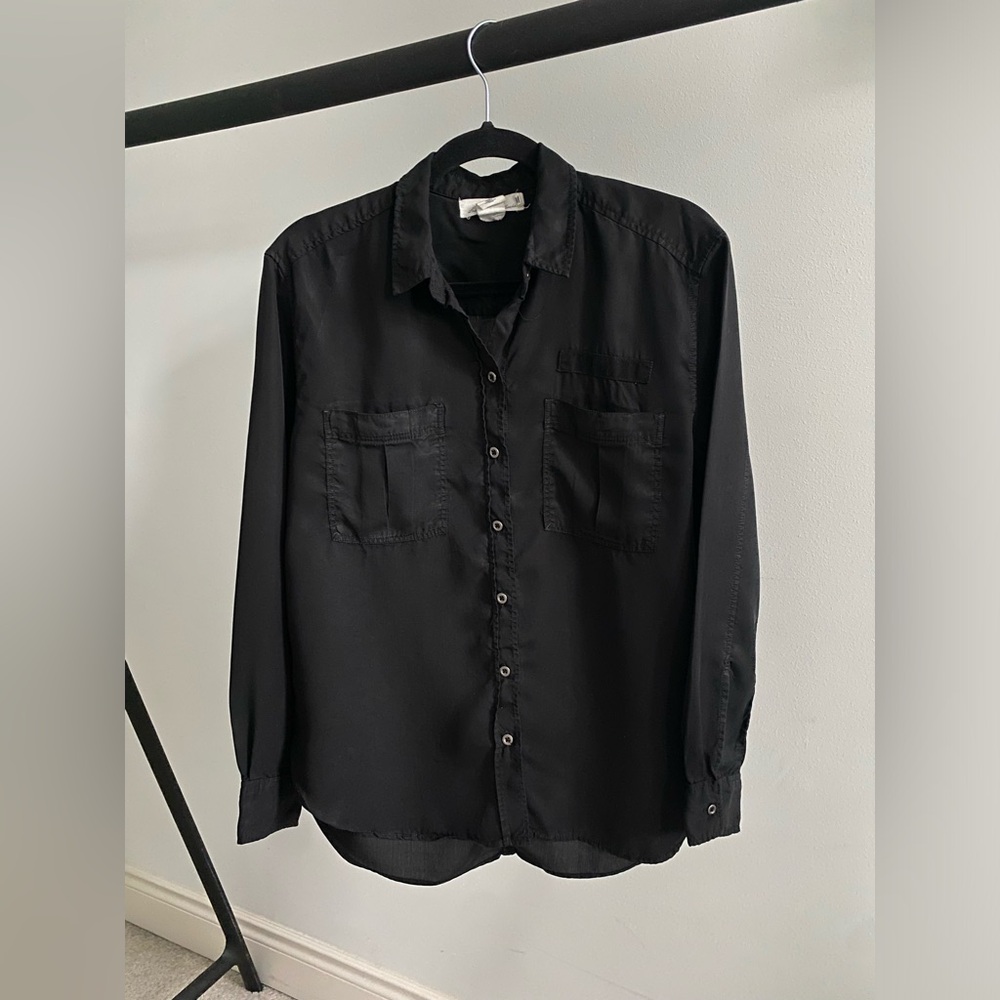 Oversized Soft Black Blouse
